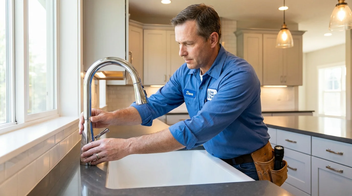 Kitchen faucet installation by Johns Plumbing LLC in Panama City