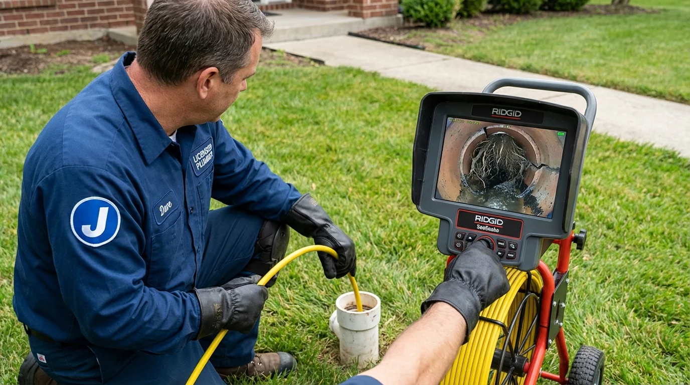 Sewer camera inspection being performed by Johns Plumbing LLC in Panama City